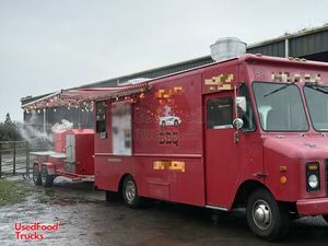 Well Equipped - Chevrolet P30 Barbecue Food Truck with Smoker Trailer