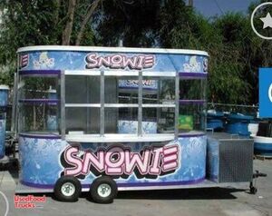 2001 Snowie 5' x 12' Empty Mobile Concession Trailer / Basic Vending Kiosk.