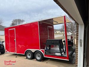 2022 - 8.5' x 16' Wow Cargo Concession Trailer | Street Vending Unit with 4' Porch.