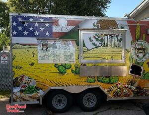 2023 14' Food Kitchen Concession Trailer Mobile Vending Unit + Pro Fire System