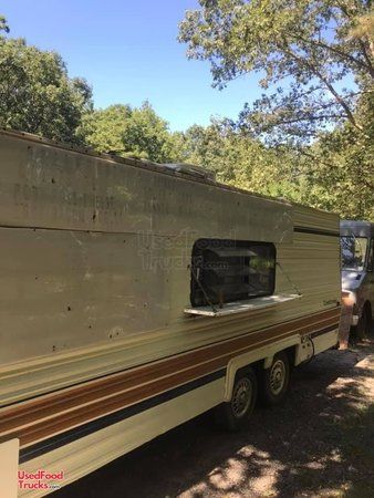 32' Camper to Concession Trailer Conversion with Bathroom in.