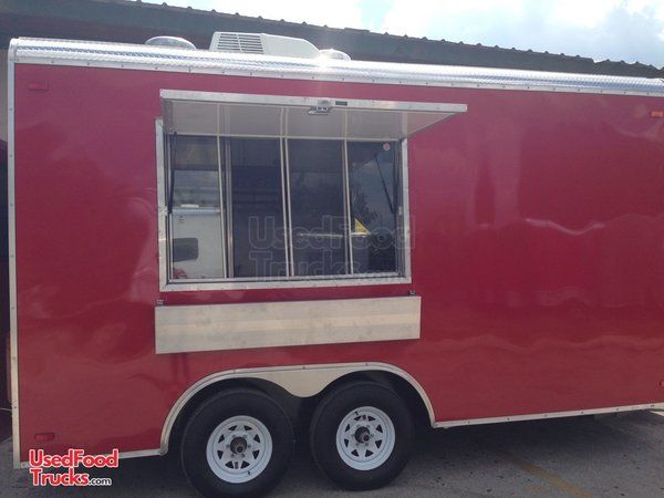 2014 - 8' x 16' Fully Loaded Mobile Kitchen Food Concession Trailer.