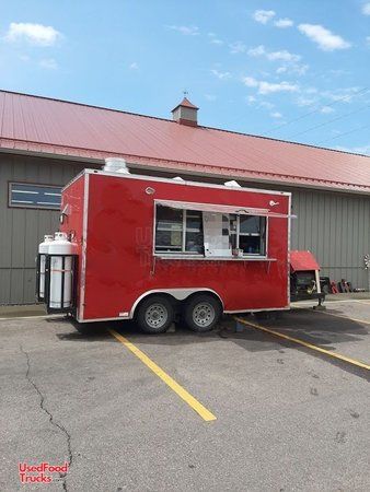 2018 - 8.5' x 14' Fully Equipped Mobile Kitchen Food Concession Trailer.