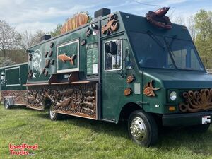 CUSTOM Gorgeous 25' Diesel Chevrolet Fully Loaded Kitchen Food Truck + Matching Storage Trailer.