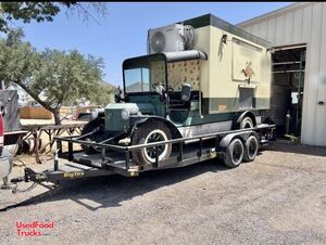 1912 Stanley Steamer Box Truck Replica Mounted Onto a 2017 7' x 14' Big Tex Trailer