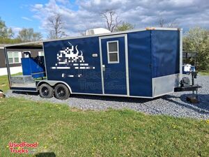 2014 -  8' x 20' Barbecue Kitchen Concession Trailer with Porch + Smoker