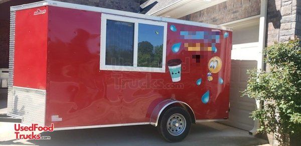 6' x 12.4' Shaved Ice Concession Trailer