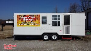 2010 - 8.5' x 23' Gooseneck Mobile Kitchen Food Concession Trailer.
