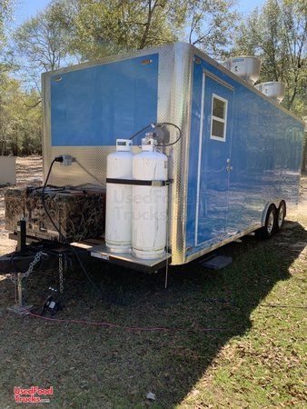 Used 2017 - 8' x 22' Mobile Kitchen Food Concession Trailer.