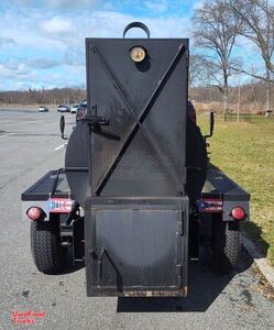 Only Used One Season- 2023 - 5.5' x 7' Reverse Flow Open Barbecue Smoker Trailer