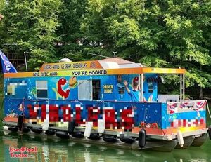 Fully Loaded 2012 American Pontoon/Tritoon Food Boat w/ Wesco Trailer Floating Food Truck
