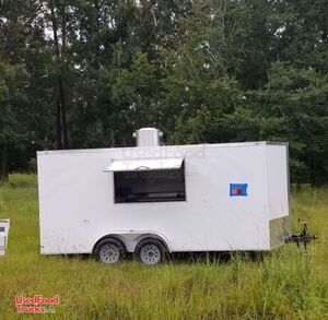 Brand New 2022 7' x 16' Commercial Kitchen Food Vending Concession Trailer.