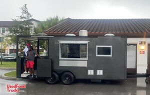 2021 8.5' x 14' Commercial Mobile Kitchen Food Concession Trailer with 6' Porch