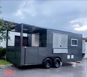 2021 8.5' x 14' Commercial Mobile Kitchen Food Concession Trailer with 6' Porch