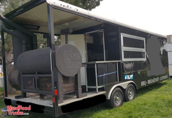 2015 - 8.6' x 24' Barbecue Concession Trailer / Fully Loaded Mobile Kitchen.
