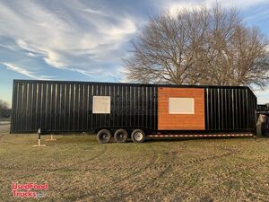 Custom New Build - 8' x 44' Food Concession Trailer with 24' Serving Kitchen & Bathroom + Solar