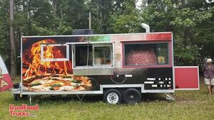 2017 8' x 18' Wood Fired Pizza Concession Trailer with Fire Suppression System