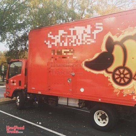 2013 Isuzu Box Truck Food Truck with 2017 Kitchen Install, Low Miles.
