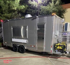 2021 8' x 18' Very Lightly Used All Aluminum Mobile Kitchen Food Vending Trailer