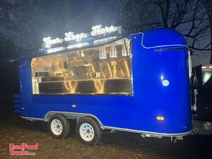 NEW - 2024 7' x 16' Kitchen Food Concession Trailer Retro Style Mobile Food Unit