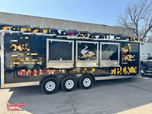 2022 8' x 24' Triple Axle Food Concession Trailer Mobile Kitchen
