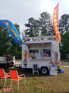 Turnkey - 6.5' x 12' Ice Cream Concession Trailer Mobile Vending Unit