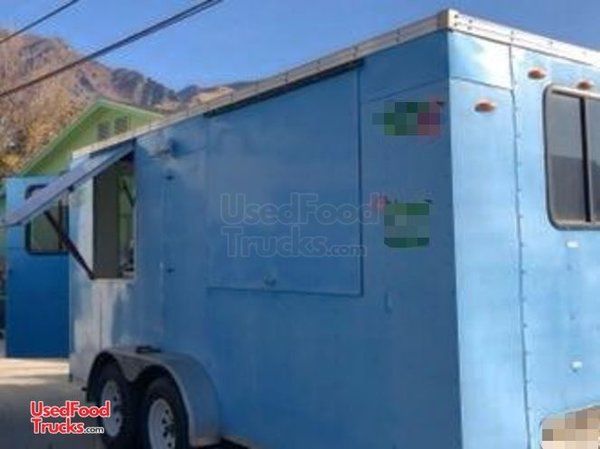 Used 2002 - 7' x 16' Food Concession Trailer Fully Wired Kitchen Good Condition