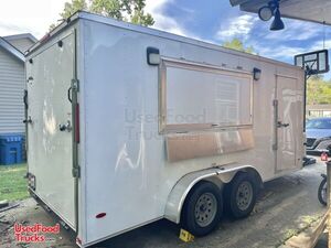 2020 Freedom 7' x 16' Used Once Commercial Kitchen Food Vending Trailer