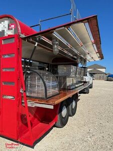 Loaded Retro Rustic Style 6' x 12'  Tea + Coffee Bar Beverage & Pastry Concession Trailer.