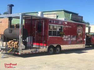 2017 - 8.5' x 28' BBQ Concession Trailer with Porch.