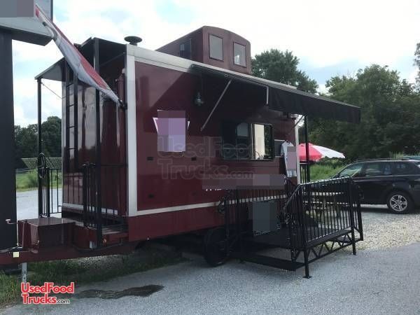 2012 - 8' x 24' Caboose Concession Trailer with Porch.