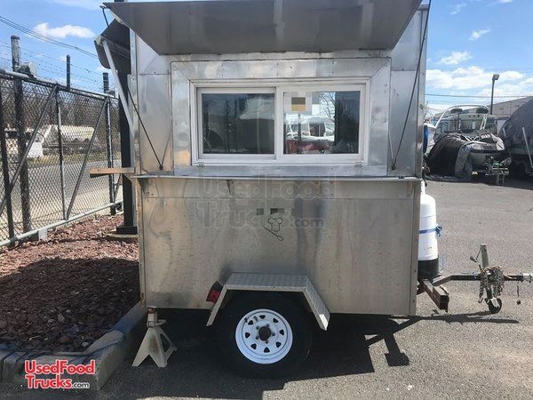All Stainless Steel 2009 - 6' x 6' Towable Street Food Concession Trailer.