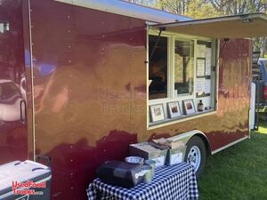 2018 - 8.6' x 16' Barbecue Food Concession Trailer with Cookshack FEC 120 Smoker