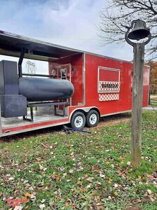 2018 - 8' x 30' Barbecue Food Trailer with Bathroom and Porch.