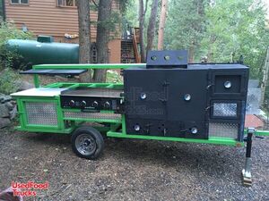 2017 4' x 11' Commercial BBQ Grill & Smoker Food Trailer
