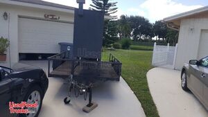 Used 2003 Custom-Built Wood Burning Smoker Barbecue Trailer Condition