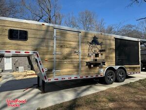 8' x 28' Barbecue Food Trailer with Ole Hickory SSE On a New 2023 Car Hauler