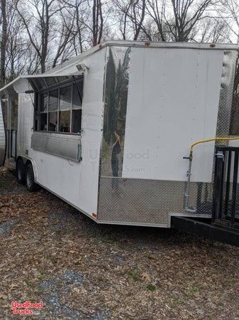 2018 - 20' Used Mobile Kitchen Street Food Concession Trailer.