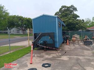 8' x 40' Gooseneck Barbecue Food Trailer with Porch | Concession Trailer