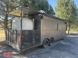 2021 8.6' x 24' Wood Fired Pizza Food Concession Trailer Mobile Vending Unit w/ Porch