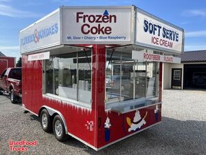 2012 United UXT 8.5' x 16' Soft Serve Ice Cream and Frozen Beverage Carnival Concession Trailer.