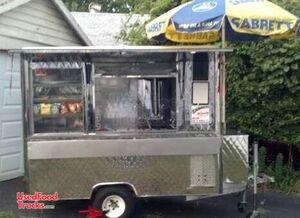 Stainless Steel Hot Dog Concession Trailer.