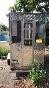 2005 - 4' x 8' Compact All Stainless Steel Food Concession Trailer.