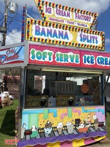 2016 8' x 18' Soft Serve Ice Cream and Frozen Beverage Carnival Concession Trailer