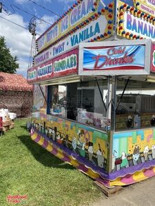 2016 8' x 18' Soft Serve Ice Cream and Frozen Beverage Carnival Concession Trailer