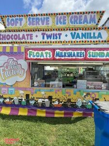 2016 8' x 18' Soft Serve Ice Cream and Frozen Beverage Carnival Concession Trailer