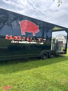 2024 8.5' x 22' Elite Mobile Kitchen Turnkey Operation Like New Food Concession Trailer with Porch