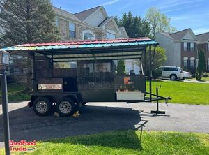 2020 6.5' x 14' Open BBQ Smoker Trailer Mobile Food Unit