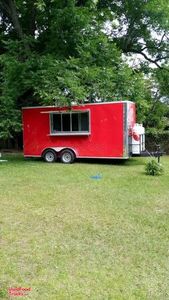 2021 7' x 16' Mobile Kitchen Food Concession Trailer with Fire Suppression.