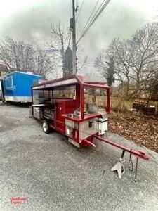 2020 4' x 9' Open Concept Mobile Kitchen Concession Tailgating Catering Trailer w/ Smoker